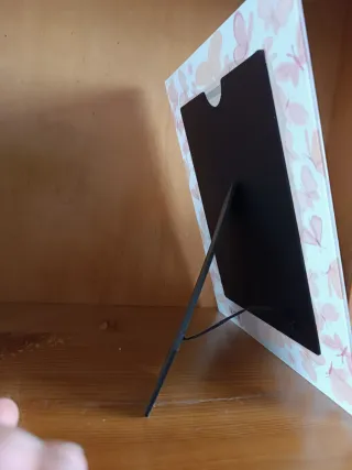 Portafoto farfalle rosa e azzurro