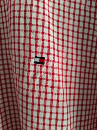 Camisa Tommy Hilfiger Manga Corta Roja XL