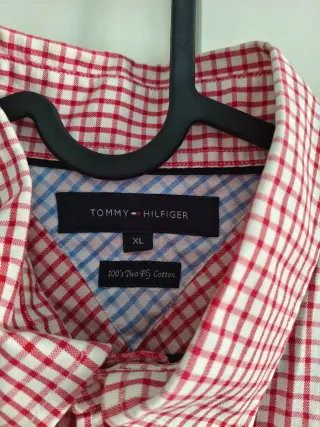 Camisa Tommy Hilfiger Manga Corta Roja XL