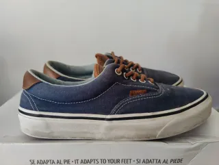 Zapatillas Vans Tela Azul Marrón Talla 42