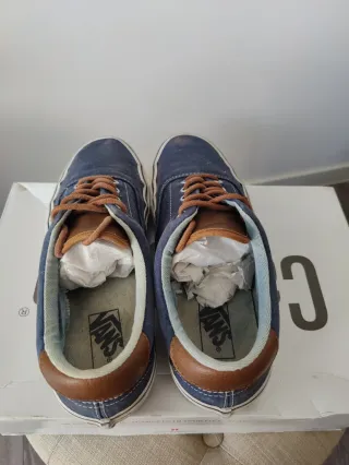 Zapatillas Vans Tela Azul Marrón Talla 42