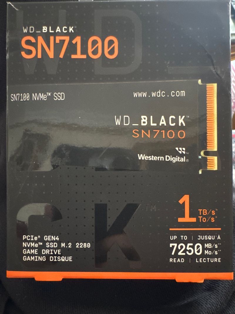 WD BLACK SN7100 1TB SSD NVMe PCIe 4