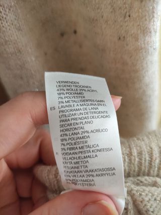 Cardigan XXL beige jaspeado