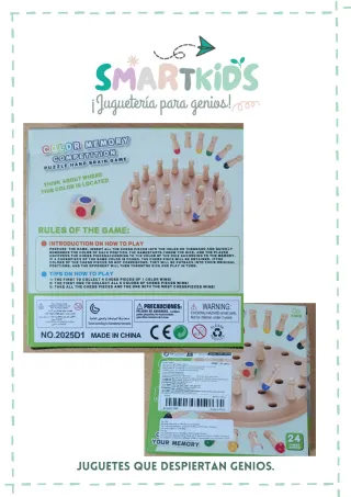 Juego didáctico de encaje y colores.  Menory