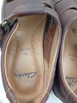 Sandali Clarks in pelle marrone