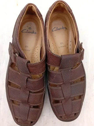 Sandali Clarks in pelle marrone