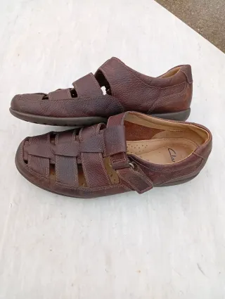 Sandali Clarks in pelle marrone