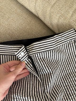 Pantalón chino Zara rayas blanco y negro