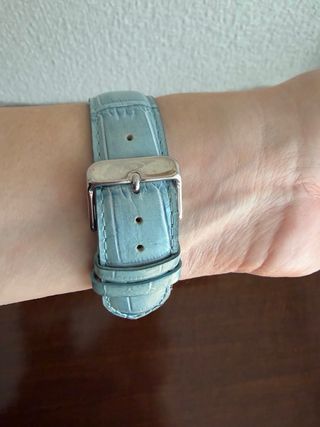 Reloj Sandoz Azul Celeste Cuadrado