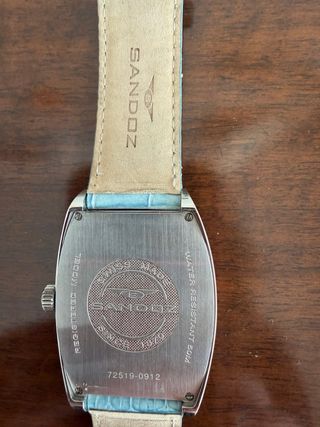 Reloj Sandoz Azul Celeste Cuadrado