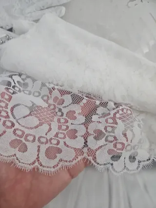 Mantilla madrina blanca 240x120cm + accesorios