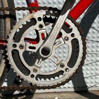 Bici paseo roja vintage XL ruedas grandes