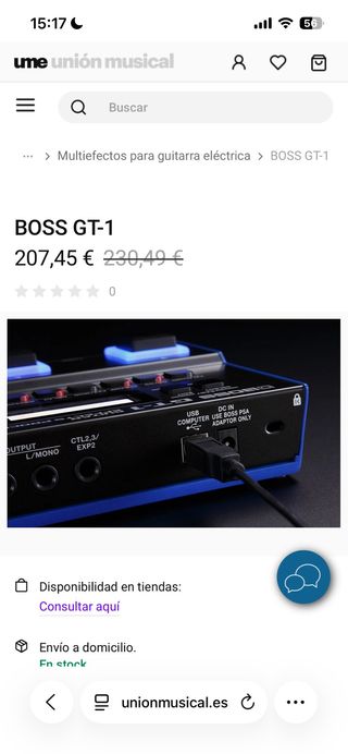 BOSS GT-1 Multiefectos Guitarra Eléctrica