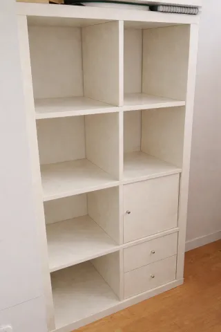 Estantería Ikea 8 huecos +2 cajones+1 puerta