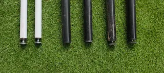 6 Patas Mesa Metal/Plástico Negras y Blancas