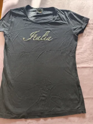 Camiseta Negra Italia Talla M