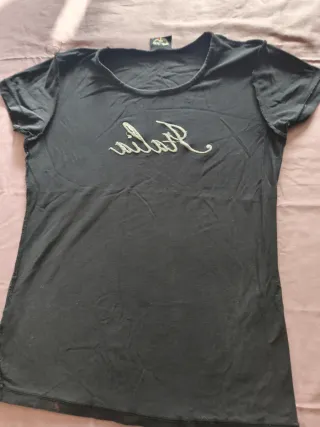 Camiseta Negra Italia Talla M