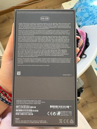 iPhone 8 Plus Space Gray con cargador