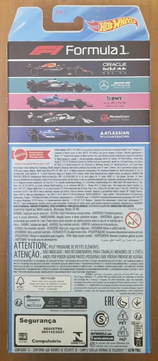 HotWheels Formula 1(2025) Set 5 Cars (quantity x2)