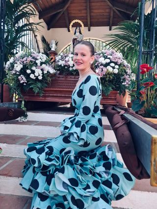 Vestido Flamenca Lunares Talla XS