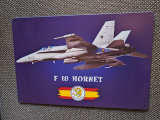 Cartel Metálico F18 Hornet Ala 15