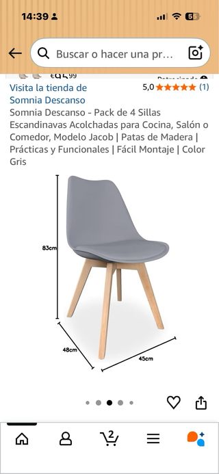 Juego 4 Sillas Plástico y Madera