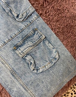 Jeans Cargo Donna Blu