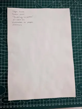 Cuadro acuarela patito enmarcado