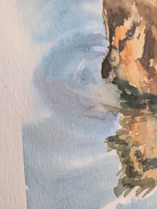 Cuadro acuarela patito enmarcado