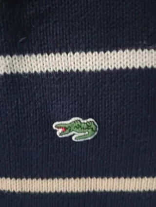 Jersey Lacoste rayas azul, blanco y rojo