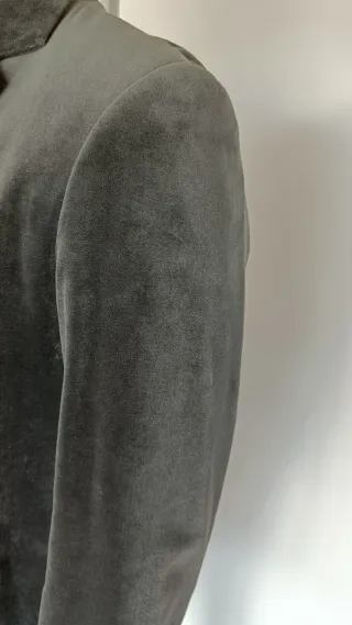 Chaqueta terciopelo,hecha a mano gris