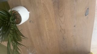 Tavolo da pranzo in legno massello 2,20x1m, gambe in metallo