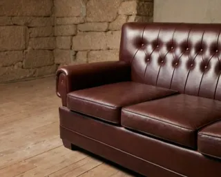 Sofá Cama Vintage Piel Marrón 3 Plazas