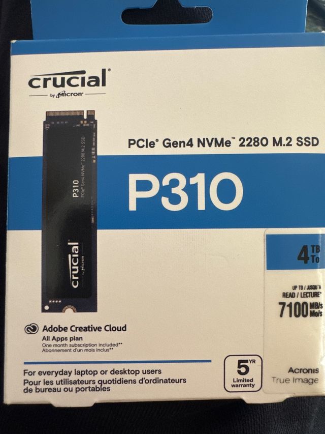 Crucial P310 4TB SSD M.2 NVMe PCIe 4.0