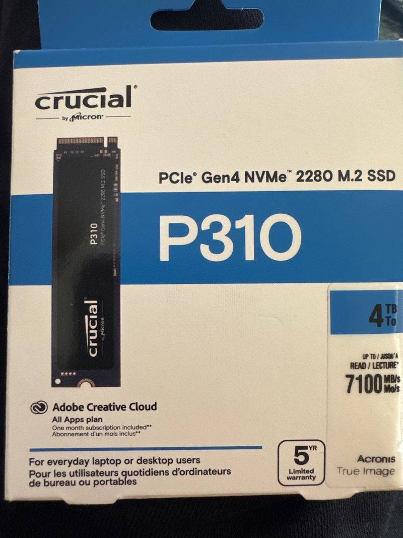 Crucial P310 4TB SSD M.2 NVMe PCIe 4.0
