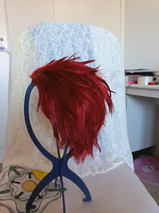 Peluca roja para cosplay