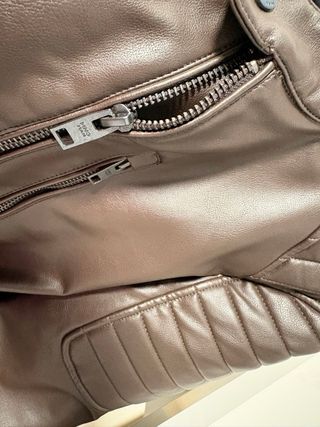 Chaqueta Piel Hombre Mango Talla L