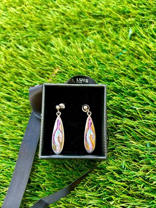 Pendientes Plata Ley Esmalte HECHOS A MANO