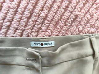 Pantalón de pinzas Punto Roma beige XL