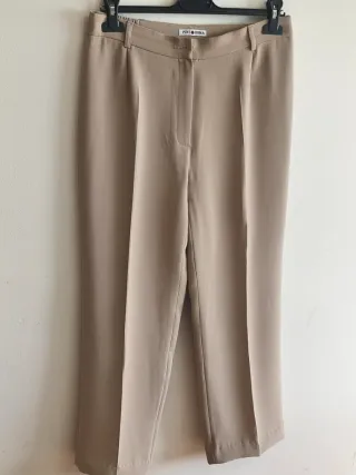 Pantalón de pinzas Punto Roma beige XL