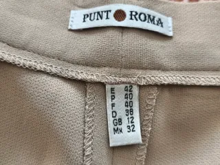 Pantalón de pinzas Punto Roma beige XL