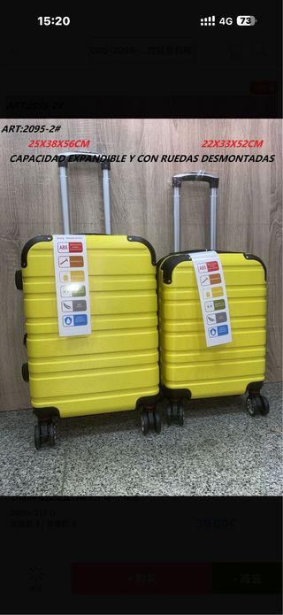 Pack dos maletas cabina nueva