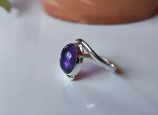 Anillo Plata 925 Amatista Morada
