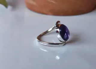 Anillo Plata 925 Amatista Morada