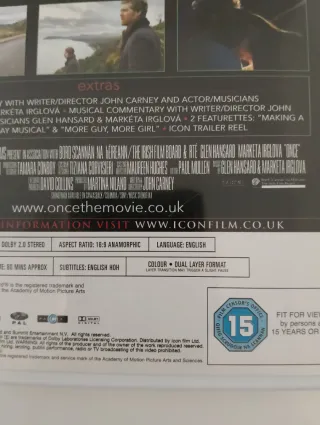 DVD Película "Once" (Drama, Romance)