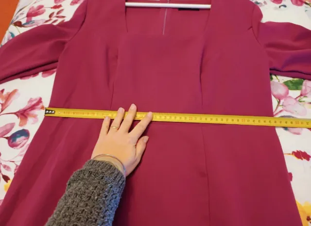 Abito magenta scollo quadrato tg 2xl