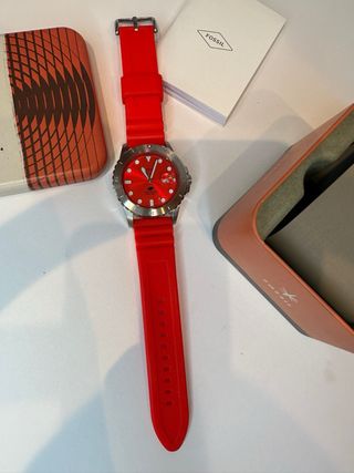Reloj Fossil FB-01 Esfera Roja Nuevo