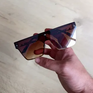 Gafas de Sol Oversize con Leopardo Dorado