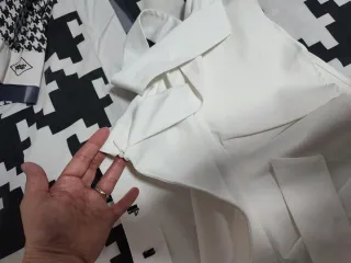 Falda pantalón blanca con lazada