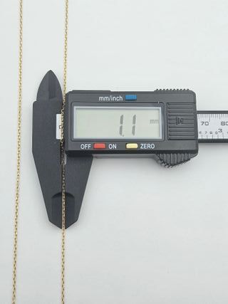 Cadena de Oro 18K, Bilbao Fina, 3,23gr, 55cm